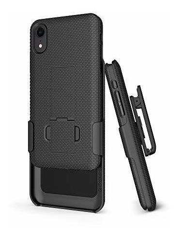 Estuche Delgada Para iPhone XR Clip Cinturon Concha Combo