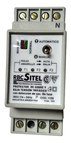 Protector Sobre Y Baja Tension Trifasico Rbc Para Contactor