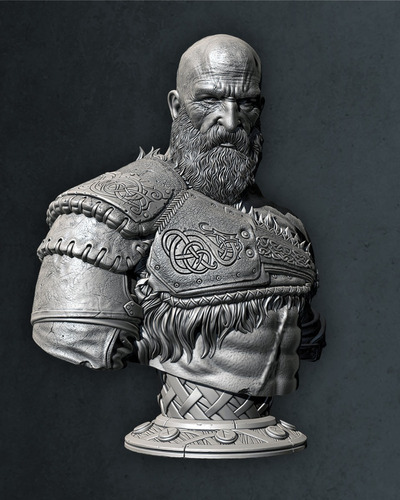 Archivo Stl Impresión 3d - God Of War - Kratos Ragnarok Bust