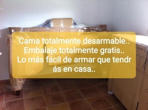 Imagen 7 de 8 de Cama King Size De Hierro Y Madera 2x2m