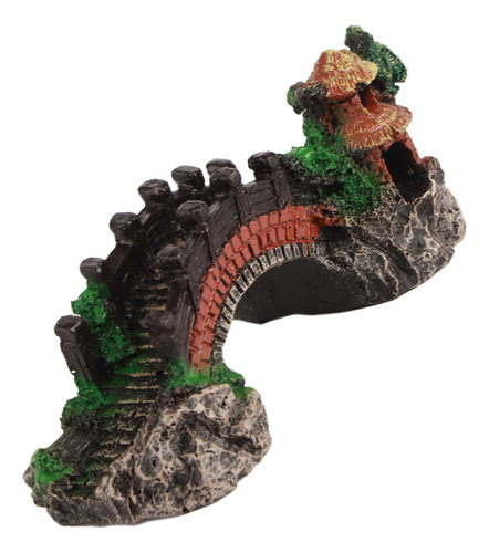 Simulación De Acuario De Pecera De Landscaping Rockery Bridg
