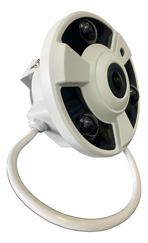 3360 Camera Fisheye Poe 3mp 3 Leds Onvif H265 - Kit 5un