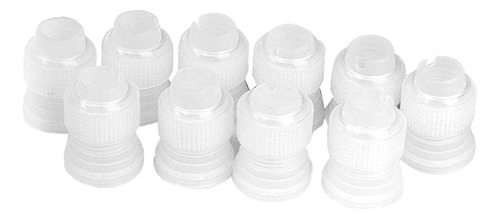 10 Pieza Acoplador Boquilla Torta Plastico Estandar Conector