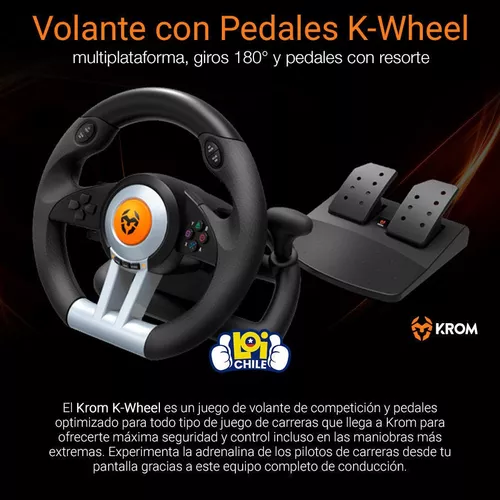 Volante krom k - wheel gaming pc ps3 ps4 y xbox one