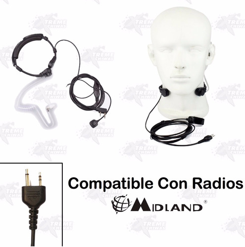 Manos Libres Compatible Con Radios Midland Gotcha Xtreme