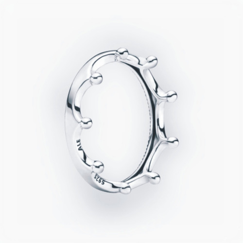 Anillo Aro Corona En Plata 950