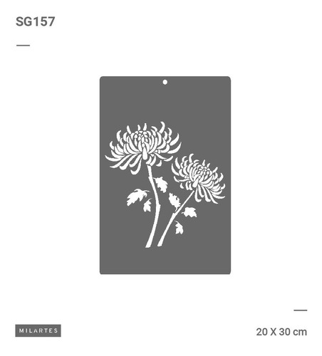Imagen 1 de 1 de Mil Artes - Stencil Flores - 20 X 30cm - Sg157
