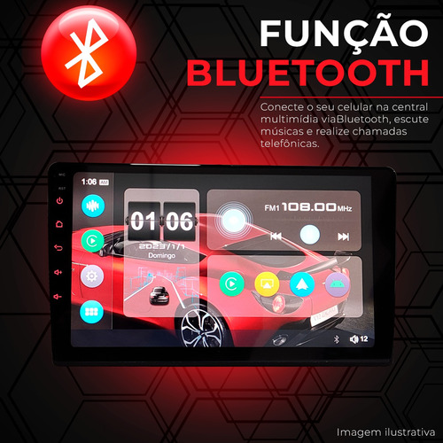 Multimidia Universal 9'' Com Moldura Fiat Toro 2016/2021