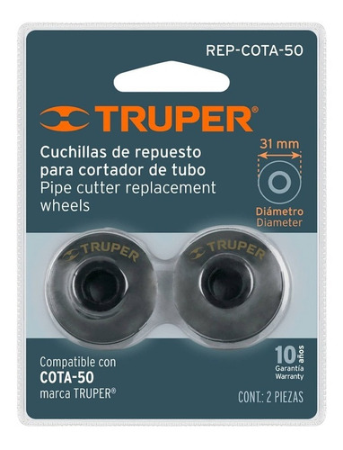 Repuesto De Cuchillas Truper P/cortatubos Rep-cota-50