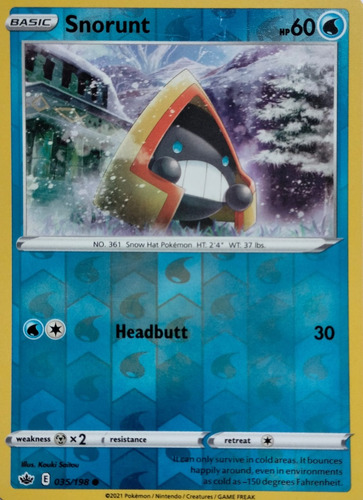 Pokémon Tcg Snorunt 035/198 Reverse