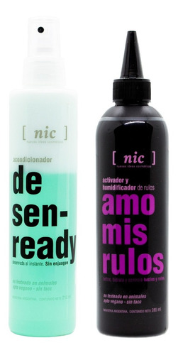 Nic Kit Desenready Acondicionador + Amo Mis Rulos Vegano