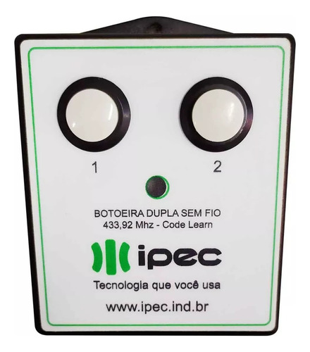 Botoeira Botão Dupla Sem Fio 433mhz Fechadura Motor Portao