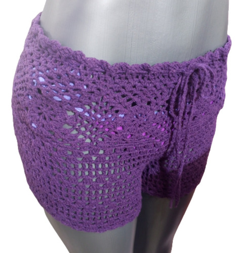 Short Tejido A Crochet - Moda Playera