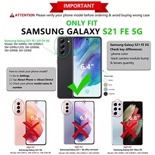PUJUE Funda para Samsung Galaxy S21 FE 5G: Funda de silicona delgada a  prueba de golpes mate para teléfono - Resistente 360 de doble capa de