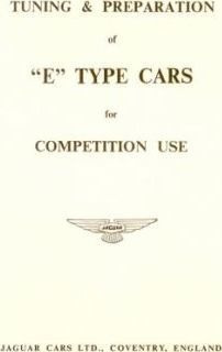 Jaguar E-type Tuning And Preparation For Competition Use : H