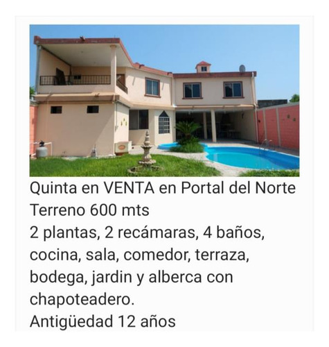 Quinta En Venta En Portal Del Norte