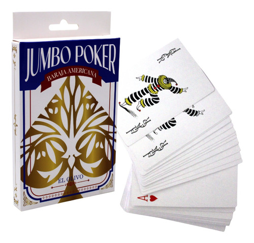 Baraja Americana Jumbo Poker Olivo Naipes Gigantes