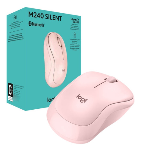 Mouse Logitech M240 Silent Bluetooth Rosa