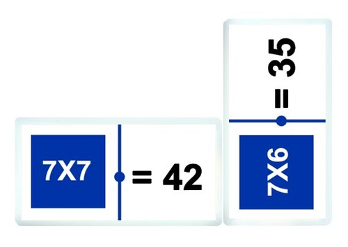 Juguete Domino Jr Tablas De Multiplicar Material Didactico