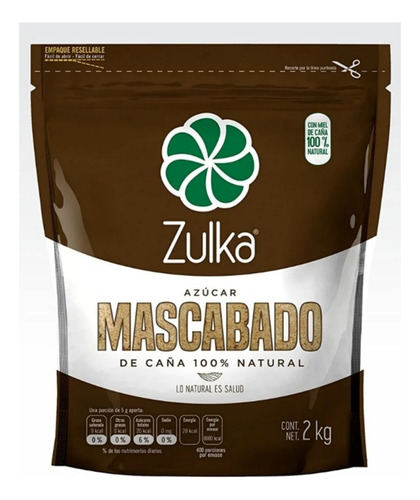 Azúcar Mascabado Zulka 500 Gramos 