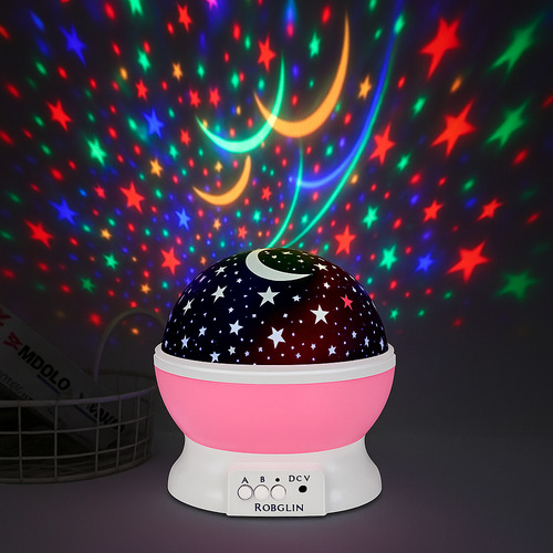 Lámpara Proyectora Starmaster 360° Luz Nocturna Led Estrella Rosa