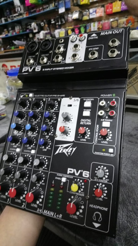 Consola Mixer Muda Peavey Pv6 Usb 6 Canales Musicapilar