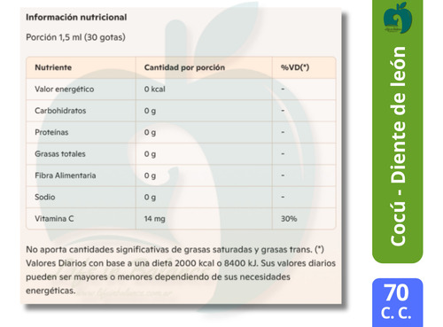 Cocú + Vitamina C - Limpieza Digestiva Liquido 70 Ml - Vida Sin Sabor