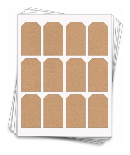 60 Hang Tag Etiqueta 1.75 3 Kraft