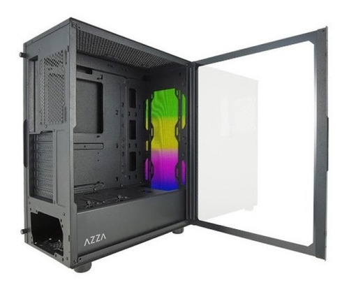 Gabinete Gamer Azza Celesta 340f Vidrio Templado Rgb