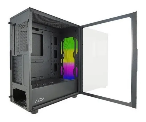 Gabinete Gamer Azza Celesta 340f Vidrio Templado Rgb