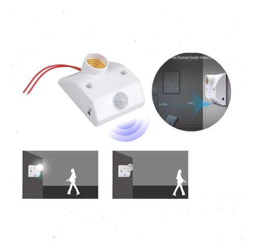 Sensor De Movimiento Pir Con Soquete E27 220v Calidad A