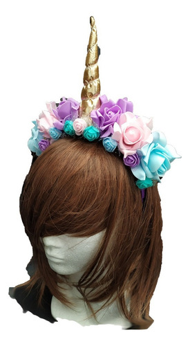 Diadema Con Cuerno Unicornio Colores Pastel  Fiesta