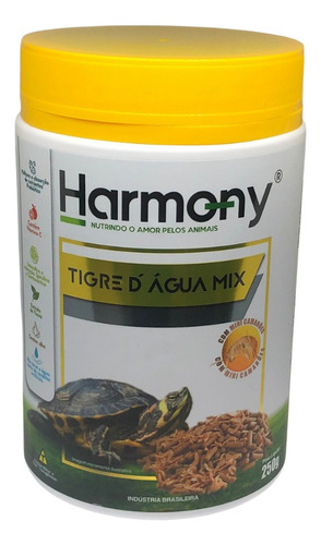 Ração Extrusada Harmony Para Répteis Tigre D'agua Mix 250g