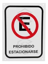 Comprar Señalamiento Placa Letrero Prohibido Estacionarse 28x38cm