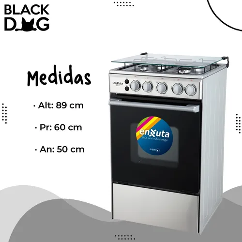 Cocina A Gas Enxuta Inox Cenx9504i Termocupla Seguridad Color Acero inoxidable Tipo de conexión Gas envasado