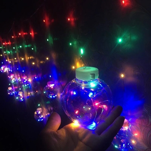 Guirnalda Luces 10 Bola Led Hada Navidad Cadena Cascada 