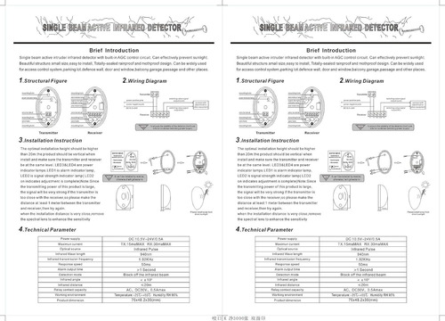Sensor Infrarrojo De Seguridad Para Abridor De Puerta Automá