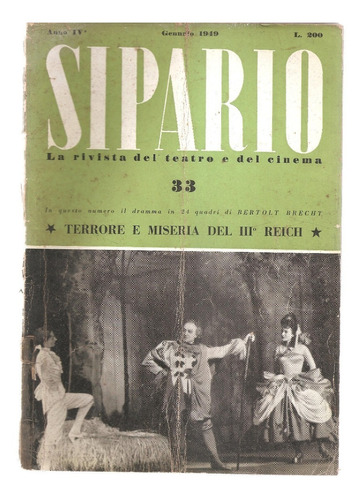 Revista Sipario Teatro Cinema Italiano Nº 33 Gennaio 1949