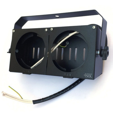 Imagem 2 de 4 de 4x Mini Brute Par Duplo C/ Lâmpada - 220v - Show