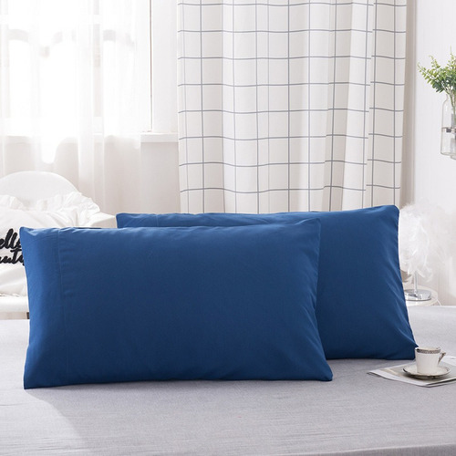 2 Fundas Para Almohada King Size De Algodón Varios Colores