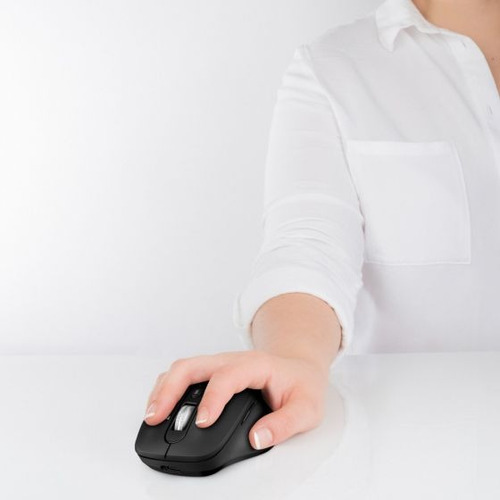 Mouse Inalambrico Bluetooth Multiequipo Negro