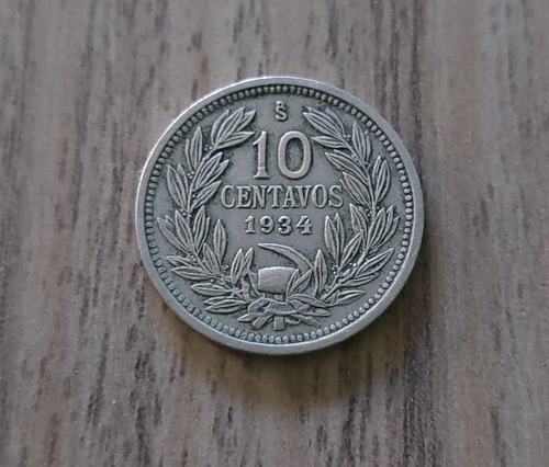 Moneda De 10 Centavos Año 1934