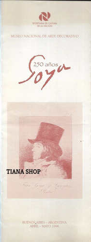 Catálogo Exposición 250 Años Goya_buenos Aires_abril 1996