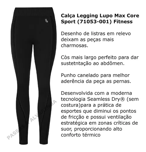 Calça Legging Lupo Max Core Sport Sem Costura - Lupo 71053-001