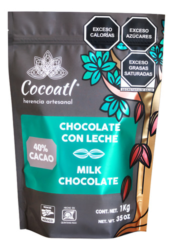 Gotas Chocolate Con Leche 40% Cacao Cocoatl P/repostería 1kg