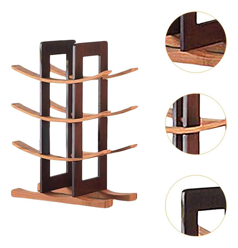 Soporte De Botella De Vino Rack Crafts Mapeop Marrón