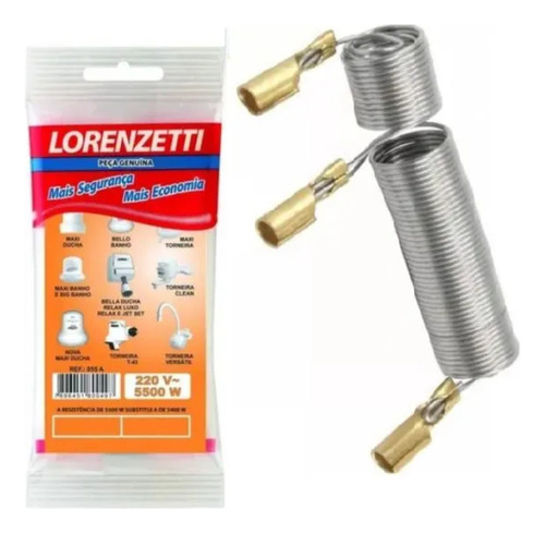 Resistência Para Chuveiro Maxi Ducha 220v 5500 W Lorenzetti Acabamento Polido