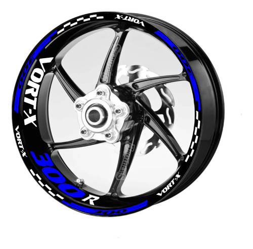 Kit De Stickers Calcomanías Rines Italika Vort-x 300 R M4