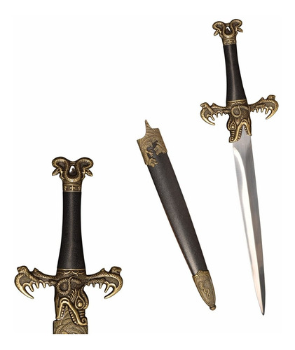 Espada Corta Estilo Occidental De Daga Medieval Dragón