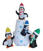 Comprar Pingüinos Inflables De 8 Pies Para Decoración Navideña Led